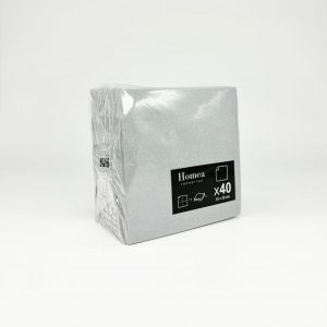 HOMEA 40 SERVIETTES GRIS CLAIRE